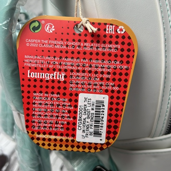 Loungefly - Casper The Friendly Ghost - Lets Be Friends - Mini Backpack - Picture 14 of 14